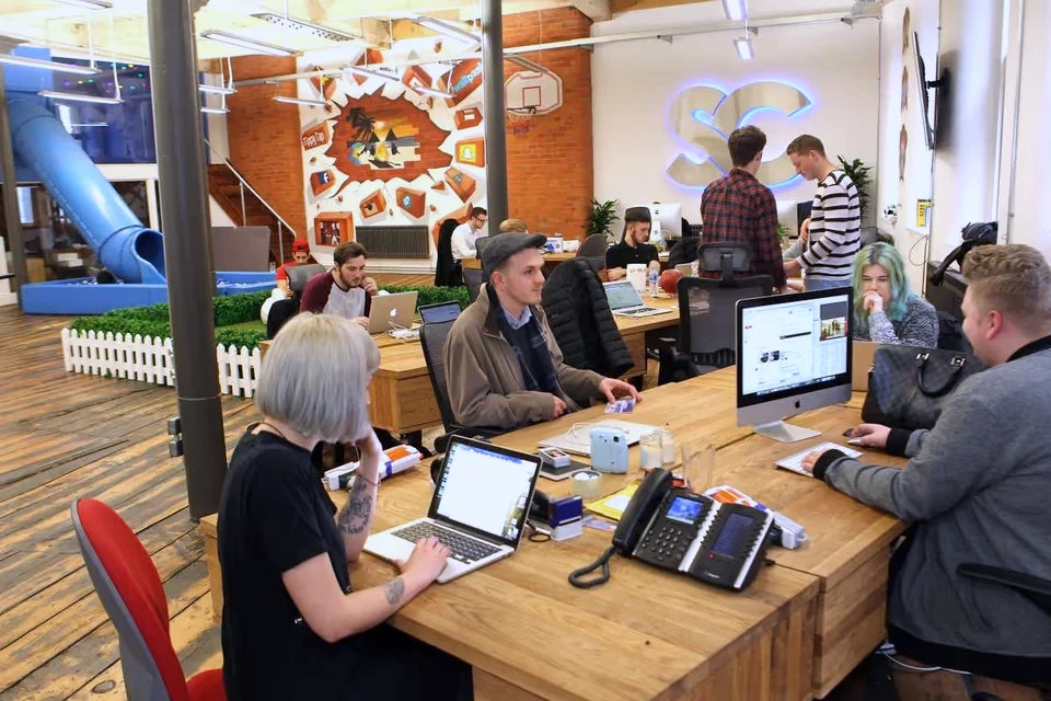 The Social Chain team at work in their Manchester office.